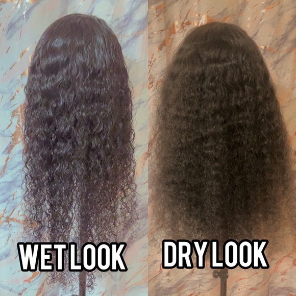 Deep Wave 13x4 Lace Front Human Hair Wig 28inch Brazilian Hair Transparent lace. - Picture 3 of 3